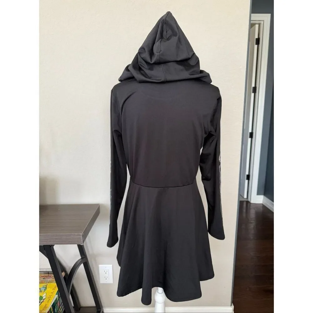 Spirit Halloween Hooded Skeleton Dress Costume XL